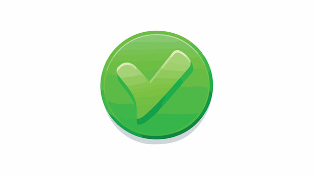 Green check mark icon image vector illustration des