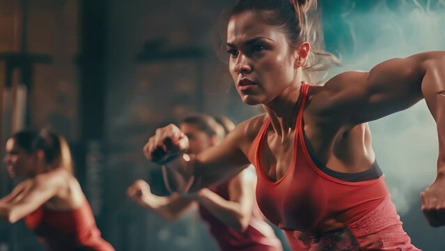 woman training bodycombat,generative ai
