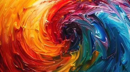 The mesmerizing swirl of colors in a piece of abstract art