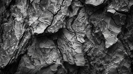 The rough bark of an ancient tree