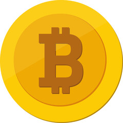 Golden bitcoin coin. Crypto currency