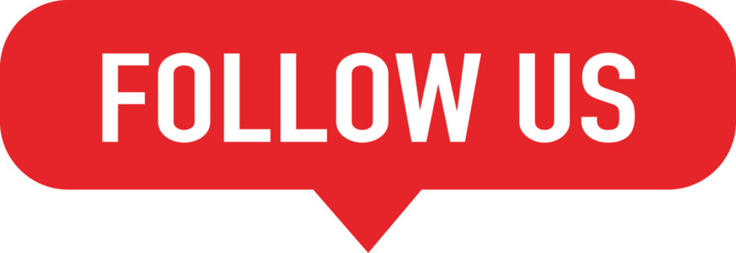 Follow us speech bubble