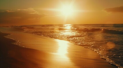 Embrace the warmth of a beach sunset, where the horizon kisses the sea. Serenity, romance, and golden hues await.