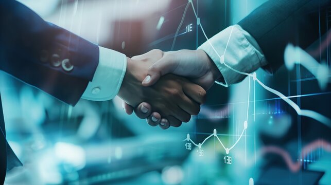 handshake between two professionals - Powered by Adobe