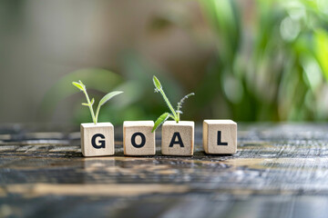 Text goal for decision-making and goal setting - obrazy, fototapety, plakaty
