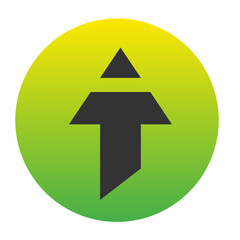 Swipe up arrow green gradient button