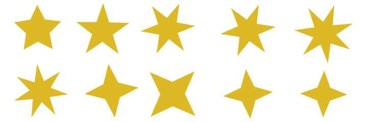 Sparkle star icons. Shine icons. Stars sparkles vector