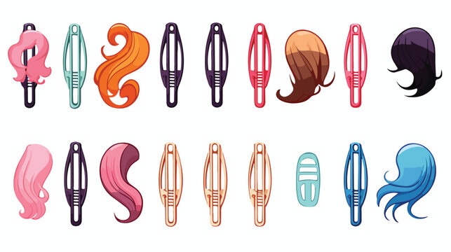 Hair clips icon vector image with white background