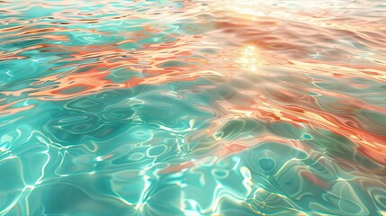 hyper-realistic details of saline turquoise waters,