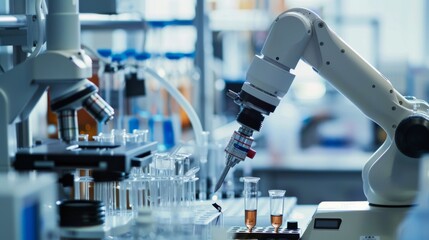 Robotic Arm Conducting Laboratory Research