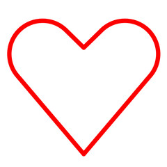 Hand drawn line heart