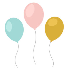 Balloon in cartoon style. Birthday balloon. © Silent Vector
