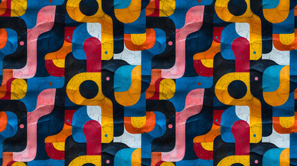 Playful and whimsical abstract pattern