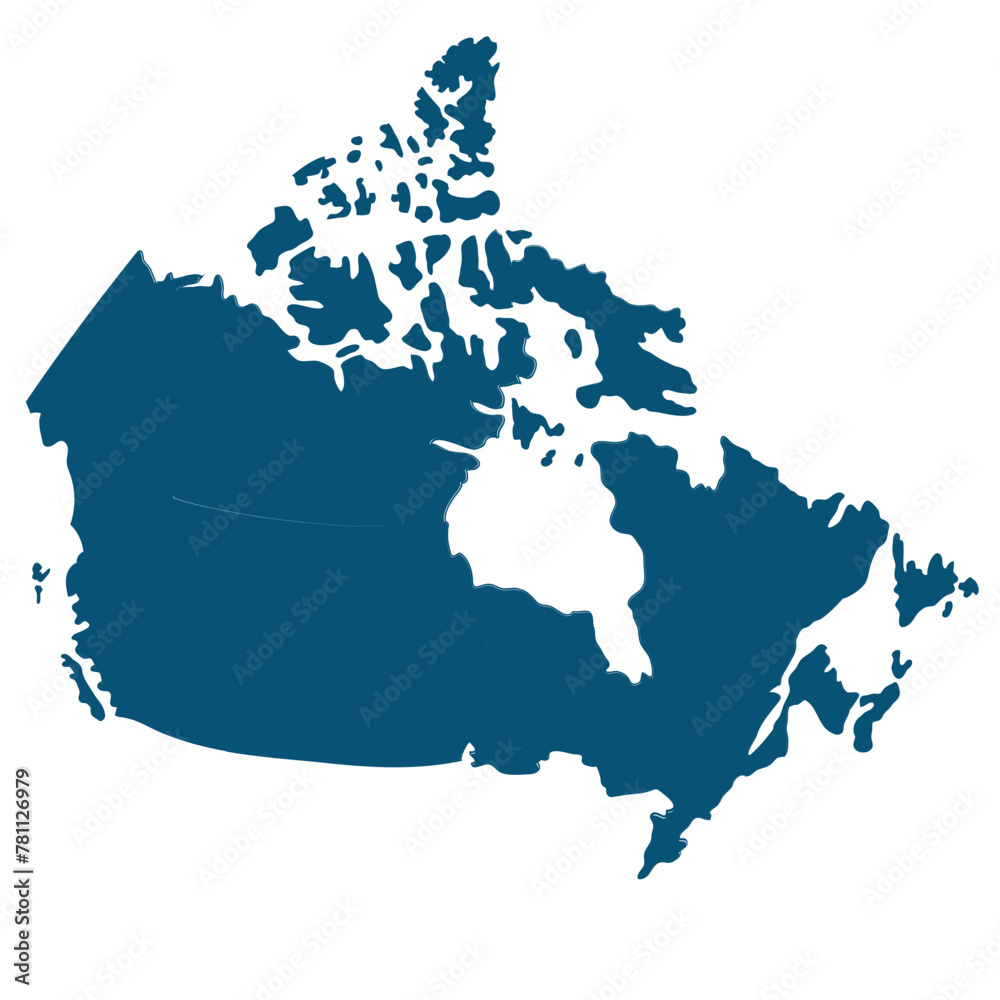 Canvas Prints map of canada. borders of the provinces