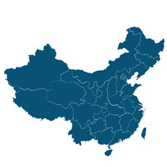 China map with cities