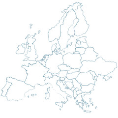 Detailed map of europe