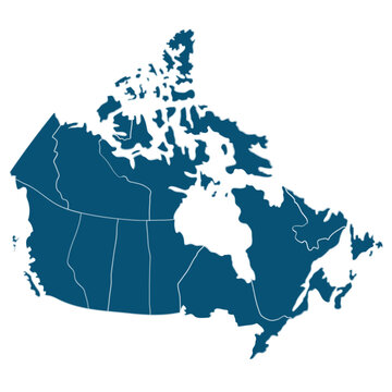 recommend clip art: map of Canada. Borders of the provinces