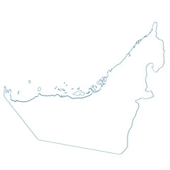 United Arab Emirates (UAE) map