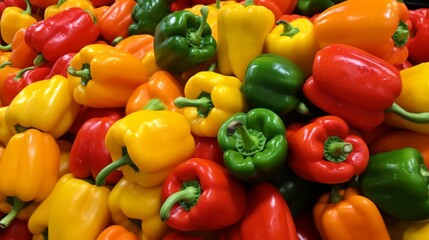 Assorted vibrant peppers in an appealing arrangement