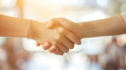 A close-up of hands shaking in agreement over a contract, signifying a partnership for mutual business growth.
