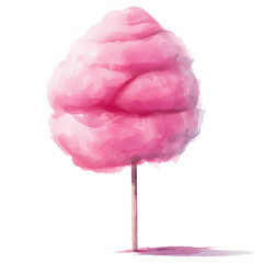 Pink cotton candy isolated. Illustration