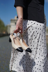 Comfortable elegant women shoes a summer fashion style