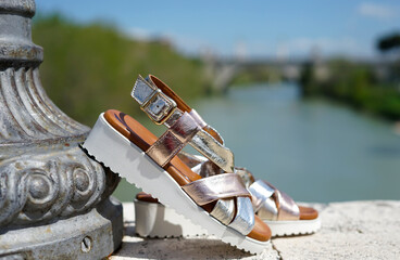 Colorful sandals a summer style