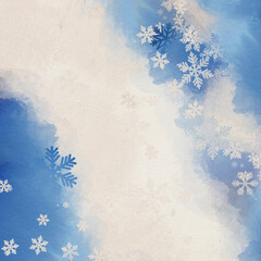 Winter scrapbook texture. Book- page blue pastel watercolors background - 781134725