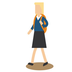 Young smiling college or university student with backpack