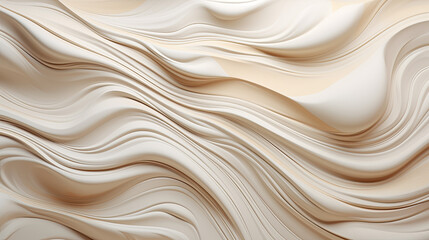 Delicate pastel cream texture horizontal template. Waves of beige paint background