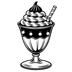 ice cream in a glass