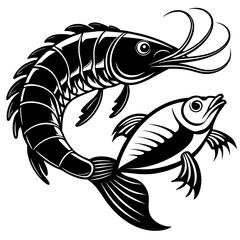 black and white fish