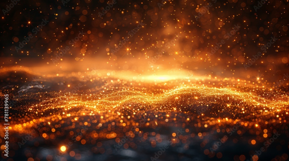 Aufkleber an explosion of golden glow light effects. a burst of stars with sparkles.