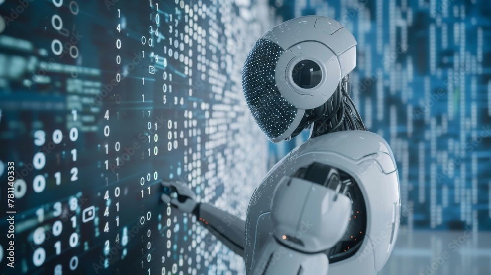Poster robot interfacing with digital data stream in learning environment