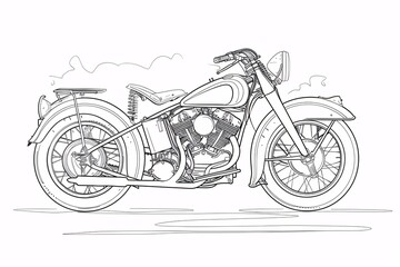 a drawing of a motorcycle