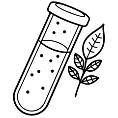 tube with leaves vector 