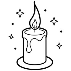 illustration of a burning candle