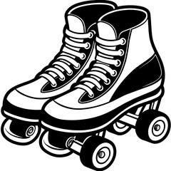 roller skates isolated on white