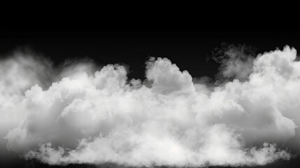 Spectral smoke or fog isolated in a transparent background. White modern cloudiness, mist, or smog background. Modern illustration. - obrazy, fototapety, plakaty