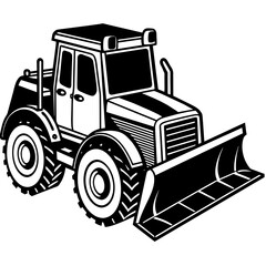 Naklejka premium tractor isolated on white