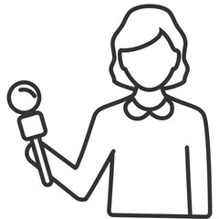 Female Reporter icon