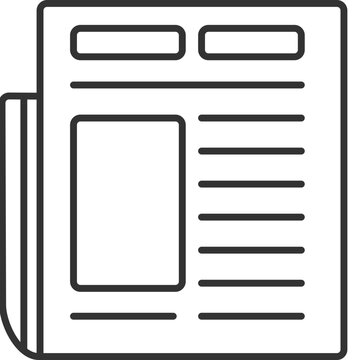 recommend clip art: Newspaper line icon
