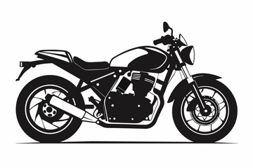 motor cycle black silhouette vector illustration 