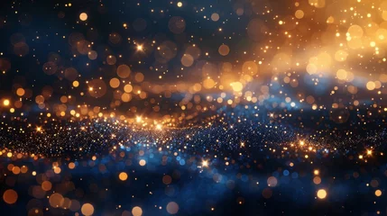 Foto auf Leinwand Sparkling magic dust particles on transparent background. Light glow effect stars. © Zaleman