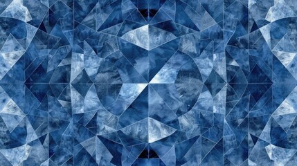 Obraz premium Abstract geometric blue polygon background