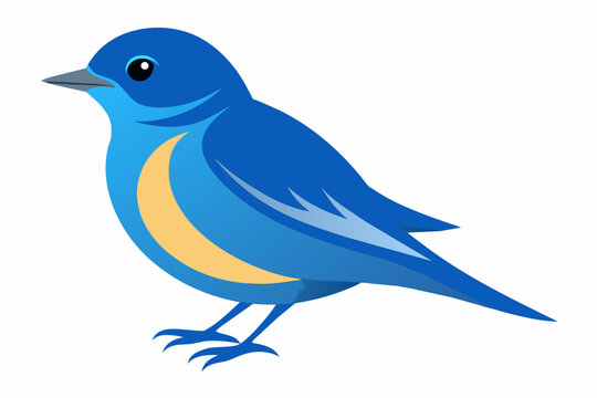 recommend clip art: North american eastern bluebird silhouette vector illustration