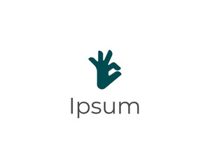 Fototapeta premium Creative Ok sign logo. Universal approval positive like symbol.