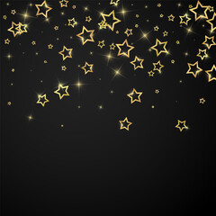 Gold sparkling star confetti. - 781145539