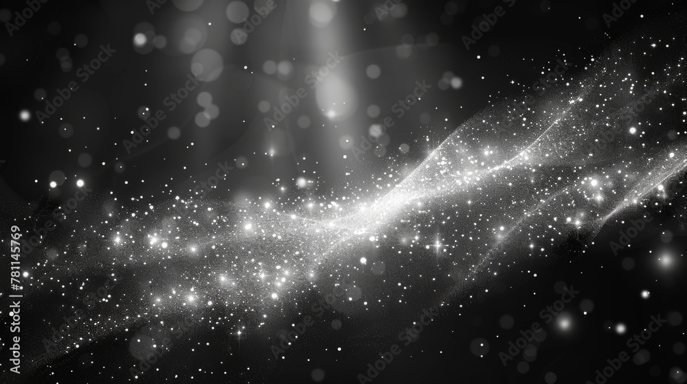 Poster light effect. modern illustration. christmas flash dust. white sparks with glitter special light eff