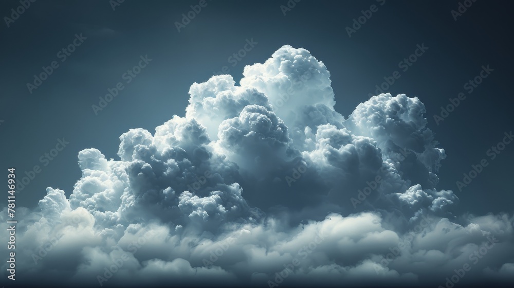 Aufkleber for decoration and covering of a template with a realistic isolated cloud sky. concept of storm and 